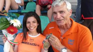 Francesca Todescato con il tecnico Lorenzo Zoccante