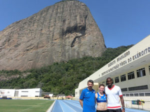 Zovico e Fiorese al Centro di allenamento dell’Esercito brasiliano con il colle del Pan di Zucchero sullo sfondo 