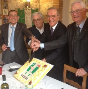 I vicepresidenti Gianfranco Morsoletto ed Emilano Barban, il presidente Claudio Pasqualin e il segretario Adriano Fin