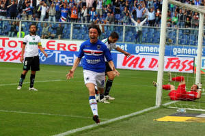 Nicola Pozzi, qui con la maglia della Sampdoria